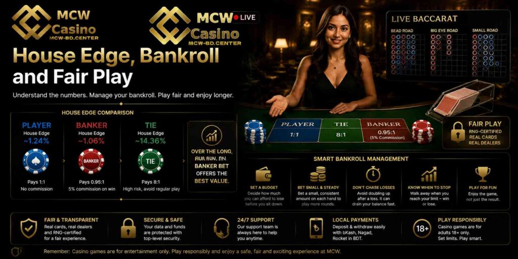 House Edge, Bankroll and Fair Play